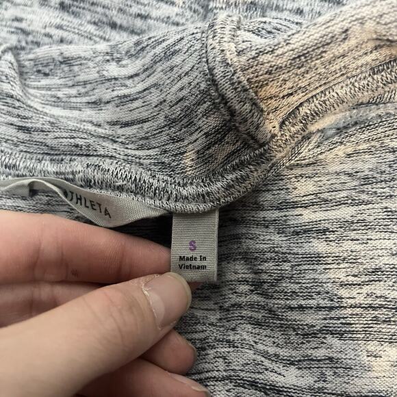 Athleta Grey Hooded Cardigan Womens Small athletic athleisure comfort casual - Picture 4 of 6